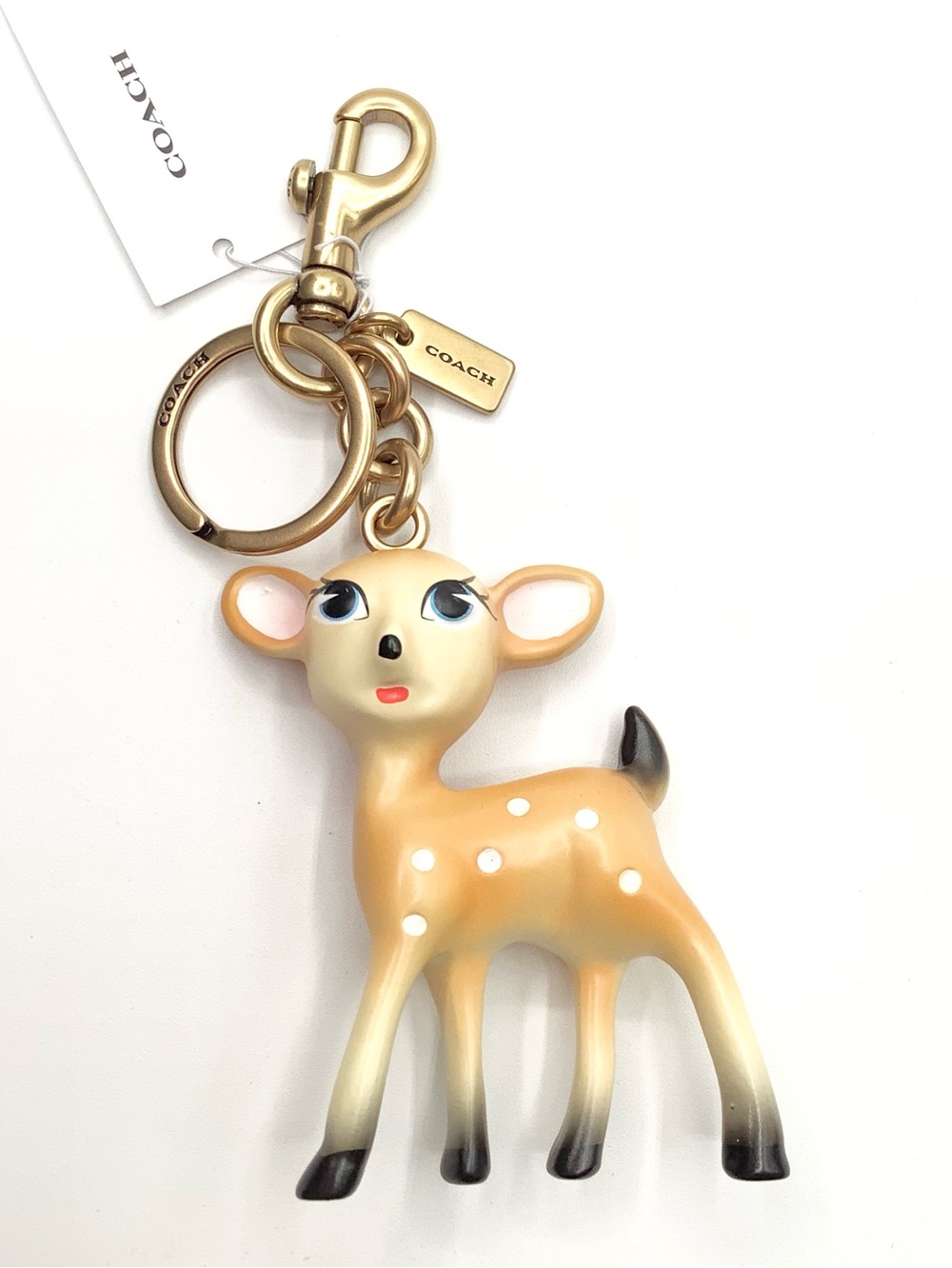 COACH Deer Bag Charm / Key Ring - NWT